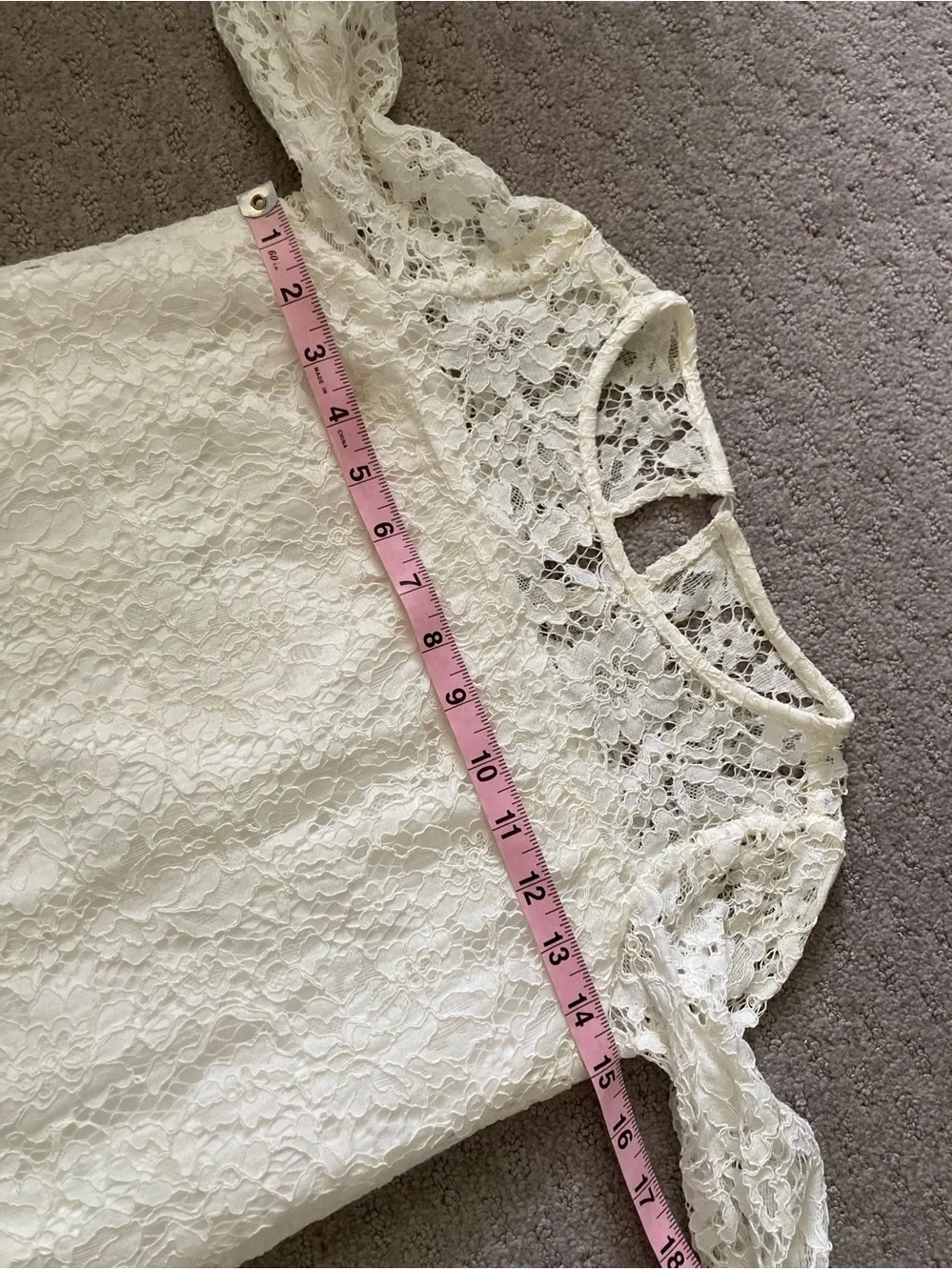 David's Bridal flower girl lace sheath dress, Sz 10. - Picture 9 of 10